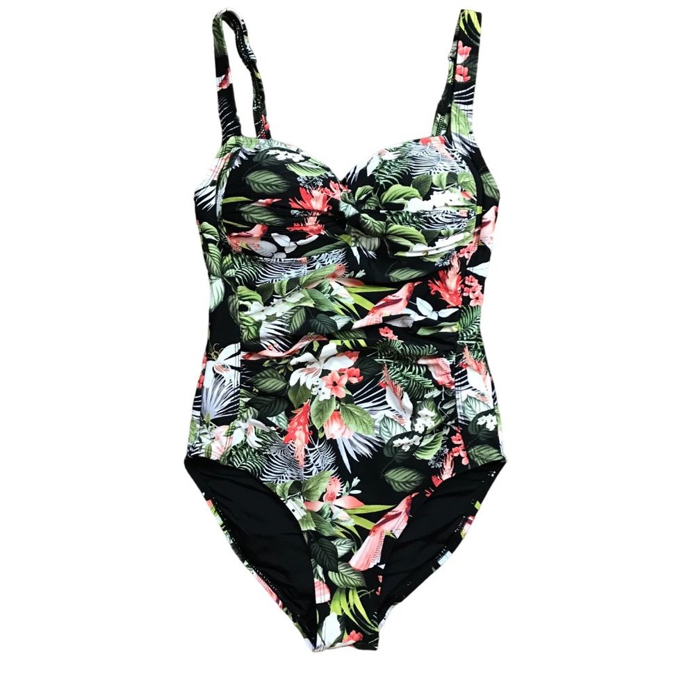 Nip‎ Tuck Black Isle of Waimea Joanne Tummy Control Swimsuit Women's Size 4